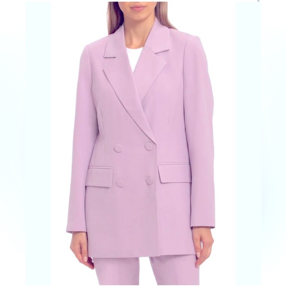 Avec Les Filles Jackets & Blazers - NWT Avec Les Filles Double-Breasted Blazer in Lilac